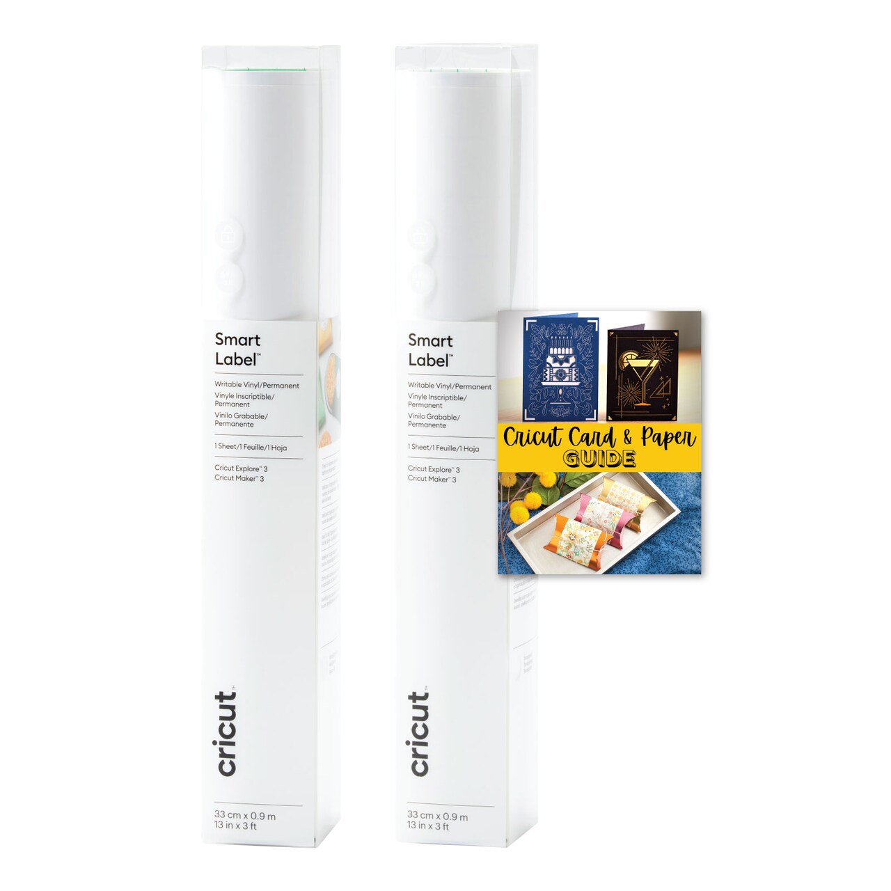 Cricut Smart Label Writable White & Transparent Permanent Vinyl Bundle